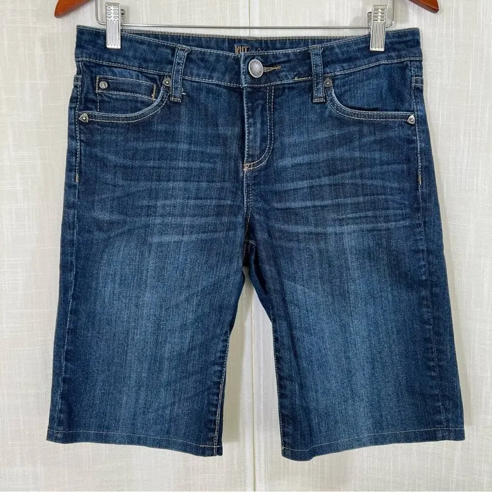 KUT from the Kloth Denim Jean Shorts Bermuda Length Jorts Size 4
